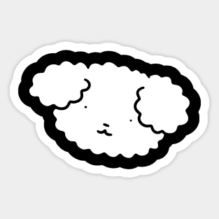 Fluffy Dog Face Sticker